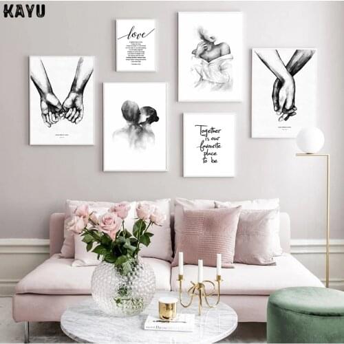 Posters and Prints Living Room Bedroom Wall Art Canvas Painting Pictures for Wall Scandinavian Home Decor Design Black and White