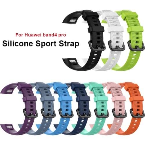 18mm Silicone Band For Huawei Band4 Pro Quick Release Watchband Replacement Sports Watch Strap Wristband Accessories HOT SALE