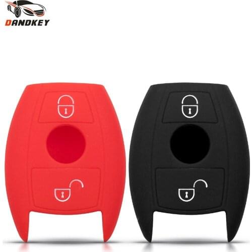 Dandkey For Mercedes Benz CLS CLA AMG GL R SLK A B C S Remote Key Fob Case 2/3 Buttons Silicone Car Key Cover Shell