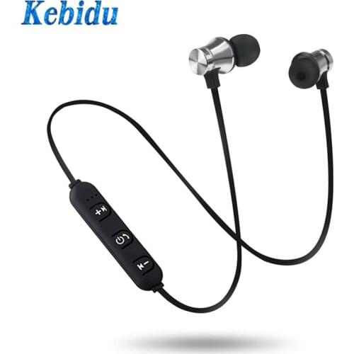 Kebidu Bluetooth 4.2 Sports Waterproof Magnetic Earphone Headset with Build-in Mic Charging Cable Earphone for iPhone X Samsung