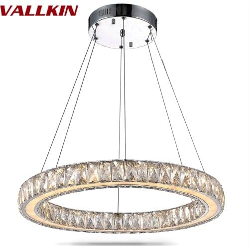 LED Pendant Light Modern Suspension Circle Ring Modern Crystal Led Pendant Light Dinning Room Round table Led Pendant Lamp
