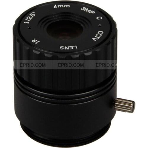 1/2.5" 4mm 3MP F2.0 CS Mount CCTV IR Fixed Lens Wide Angle View