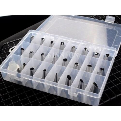 100Set DIY Cake Cupcake Decoration Tool 24Pcs/Lot Icing Piping Nozzles Pastry Without Plastic Box (Color: Multicolor)