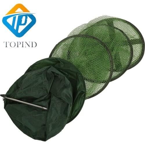 5pcs Collapsible Fishing Basket Dip Net Fishing Cage to Keep Fish Alive in the Water Fishing Accessories Tool