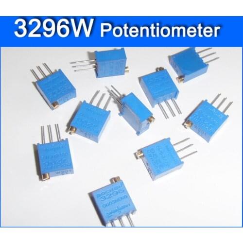 50pcs/lot 3296W 101 100R Trimpot Trimmer Potentiometer High Precision 3296 Variable Resistors