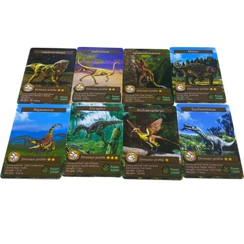 55Pcs Disney Dinosaur cognition card Game Battle Carte Anime Trading Cards Album Book Kids Toys Gifts