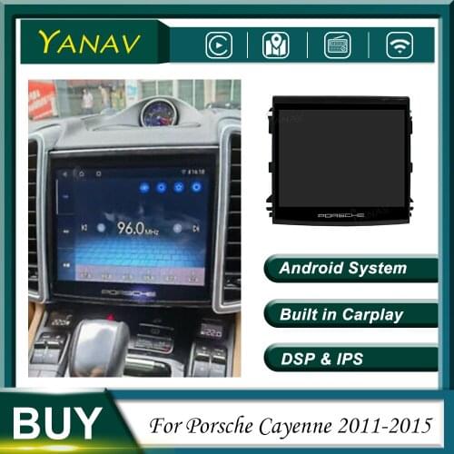 Car Radio Android Stereo Receiver For Porsche Cayenne 2011-2015 Head Unit GPS Navigation Multimedia MP3 Player Built in Carplay