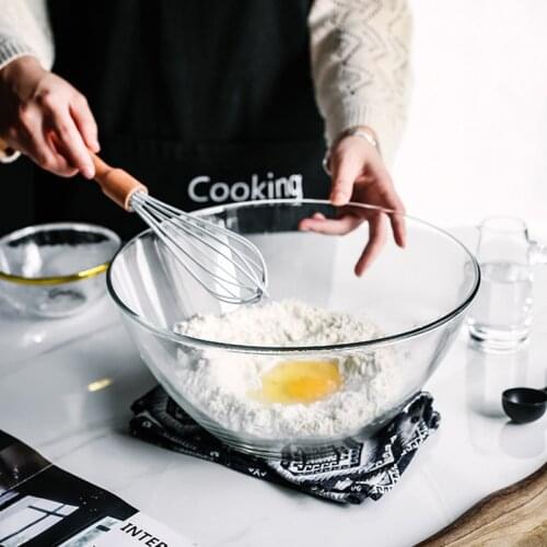 4600ml Large Capacity Tempered Glass Bowl Heat-resistant Microwavable Kitchen Baking Mixing Bowls Food Salad Storage Container