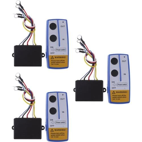3pcs Wireless Winch Remote Control Kit 12V Handset Switch Controller for Cat Truck ATV SUV Repair