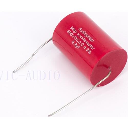 Audiophiler Mkp Capacitor 6.8uf 400V DC 3% HIFI Fever Electrodeless Capacitor Audio Capacitor Coupling Frequency Dividing 6.8uf