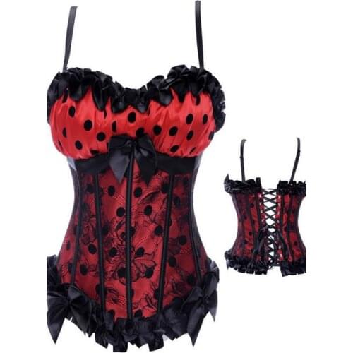 6 Color Sexy Body Shapers Women Corsets Dot Lace Waist Sex Slimming Underwear Female Corrective Cinta Abdominal Emagrecedor CF50