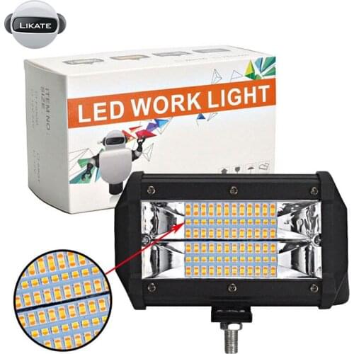 LKT Wholesale 4x4 5Inch 72w 12V Automotive Led Light Work Super Bright Flood Led Light Bar