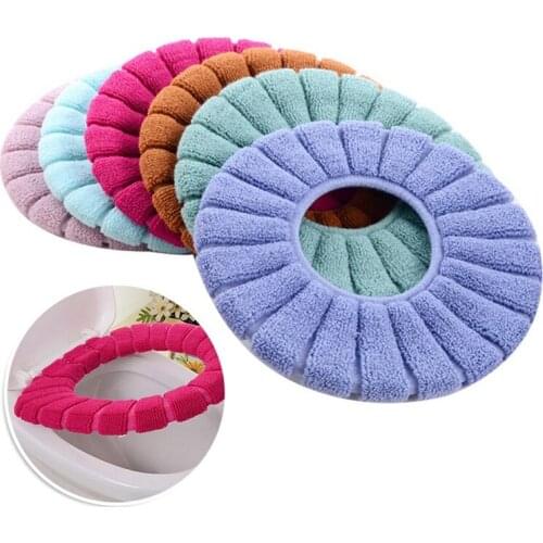 1PCS Winter Comfortable Soft Heated Washable Toilet Seat Mat Set Bathroom Accessories Interior For Home Decor Closestool Mat