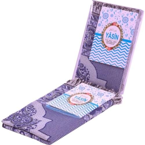 Prayer Rug Set 2 Pieces Muslim Set Arabic Islamic Mevlüt Umrah Gift Sijadat Prayer Rug | Small Yasin i Şeriff