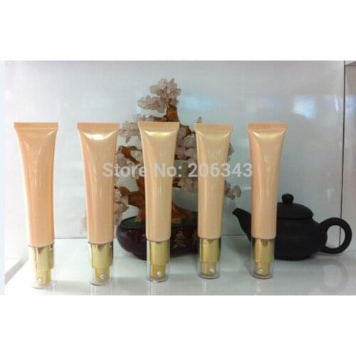 New items !!!!40ml airless yellow soft tube or mildy wash tube or butter or handcream tube with gold press pump