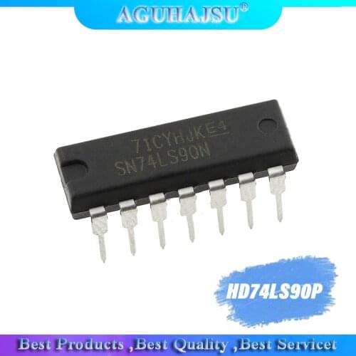 10PCS HD74LS90P DIP14 HD74LS90 DIP SN74LS90N 74LS90 SN74LS90 74LS90N new Asynchronous counter chip