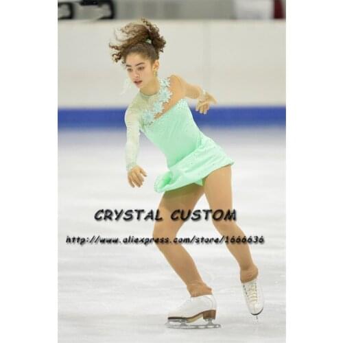 Crystal Custom Figure Skating Dress Girls New Brand Ice Skating Clothes For Competition DR4619