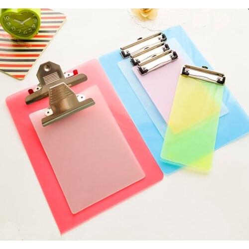 Transparent Plastic Clipboard Writing Board Note File Splint Bill Folder A4 A5 Document Holders Office Stationery Clamp Pad