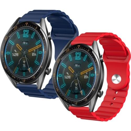 22mm 20mm wave pattern silicone strap for Galaxy watch 46mm 42mm sports strap for Samsung Gear S3 Huawei watch GT2 Amazfit 47mm