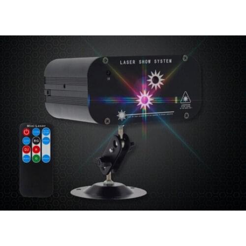 LED Stage Light DJ Disco Light Stage Projector Party Lighting 2 Hole 48 pattern RGB EU Plug for Birthday Wedding Stage Lamp