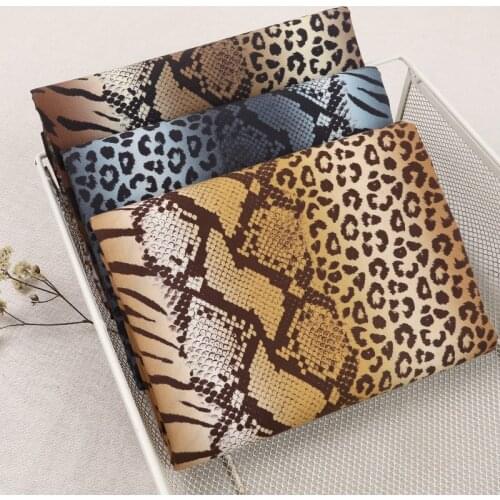 45cm*110cm/Piece,Cartoon Wild Snake Pattern Cotton Printing Cloth,Clothing Spread,Curtain Puppet Fabric,DIY Handmade Material