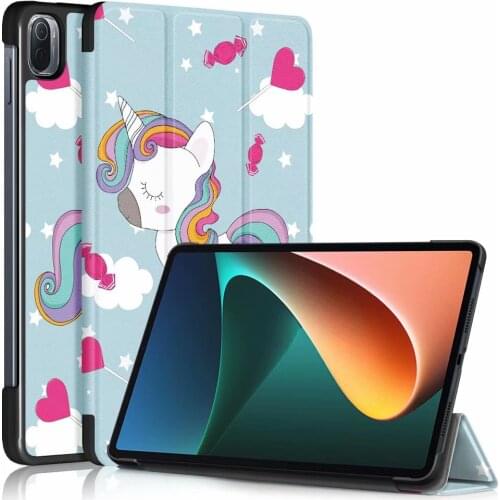 Slim Smart Case For XiaoMi MiPad 5 Pro 11 2021 Tablet Cover PU Leather Hard PC Protective Stand Shell With Auto Sleep Wake+Pen