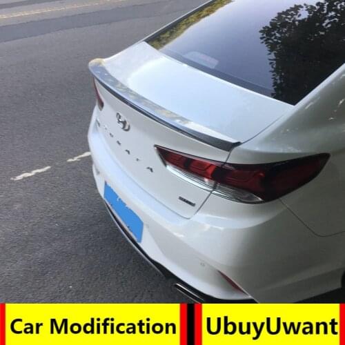 High Quality ABS Plastic Spoiler Primer Color Car Tail Wing Rear Trunk Spoiler For Hyundai Sonata 9 2018