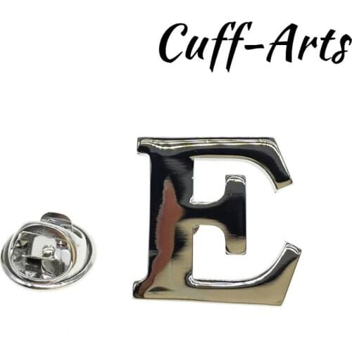 Cuffarts Alphabet Lapel Pin 2018 Letter E Lapel Pin Badges Men Jewelry Trendy Small Brooches For Men High Quality P10012