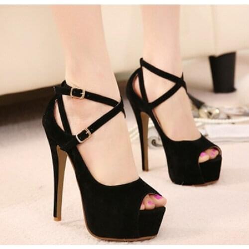 2019 summer super new fine with womens sandals waterproof platform single shoes fish mouth fashion straps womens high heels