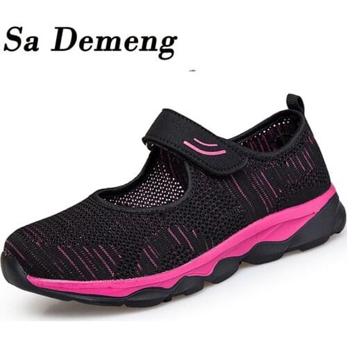 Sa Demeng Summer Fashion Women Flat Platform Shoes Woman Breathable Mesh Casual Sneakers Women Zapatos Mujer Ladies Boat Shoes