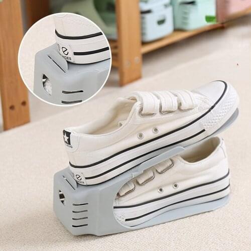 1pc Shoe Rack Storage Integrated Household Space-saving Adjustable Rack Double-layer Shoe Care Dormitory Shoe Shoe Cabinet