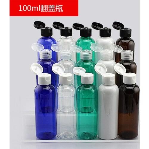 100ml PET flip bottle plastic vial clamshell cosmetics bottlefactory wholesale 20pcs/lot
