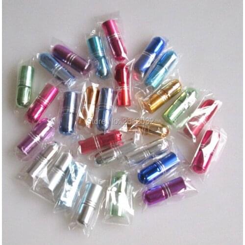 3ml colorful Aluminum Small Glass Roll on Bottle Refillable Roller Essential Oil Bottle Travel Perfume Vials