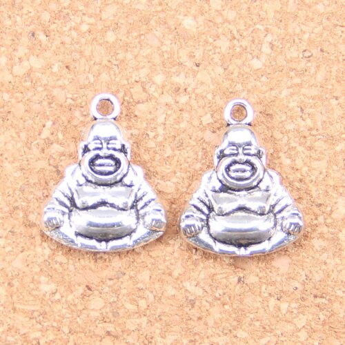 54pcs Charms two sided buddha 20x16mm Antique Pendants,Vintage Tibetan Silver Jewelry,DIY for bracelet necklace