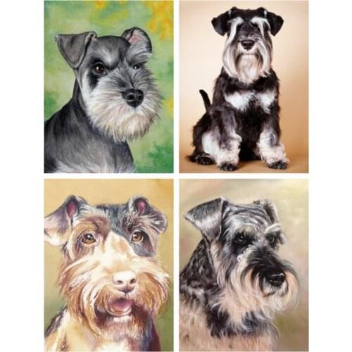 Diamond Painting Full Square/Round Schnauzer Baby Dog Multi-Combination Embroidery Handmade Home Decoration Mosaic Creative Art