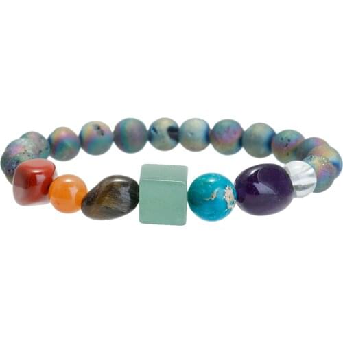 Irregular Crystal Stone Beads 7 Chakra Stone Bracelet Carnelian Charms For Bracelets Women Jewelry