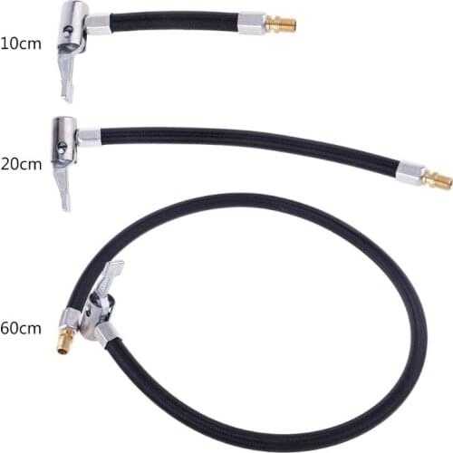 Car Inflator Hose Adapter Twist Lock Connection Locking Air Chuck with Air Hose and Standard Tire Valve Fine Thread