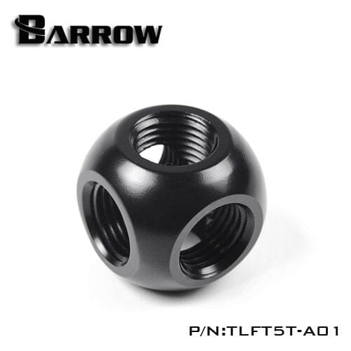 Barrow TLFT5T-A01 G1 / 4 "X5 Black white silver Gold 5-Way cubic Adapter seat water cooling computer accessories