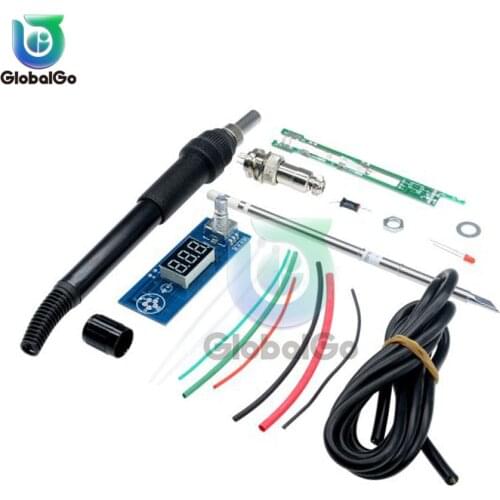 Electric Unit Digital Soldering Iron Station Temperature Controller Kits T12 Handle DIY kits With LED Vibration Switch