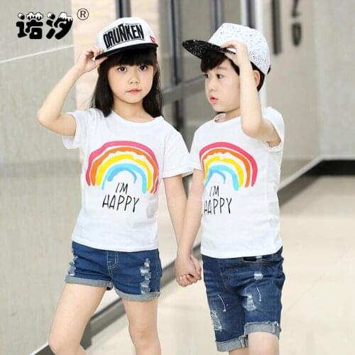 Kids clothes children unisex summer cotton T-shirt O-necek short sleeve baby shirt infant cartoon t shirt teenage casual Tees