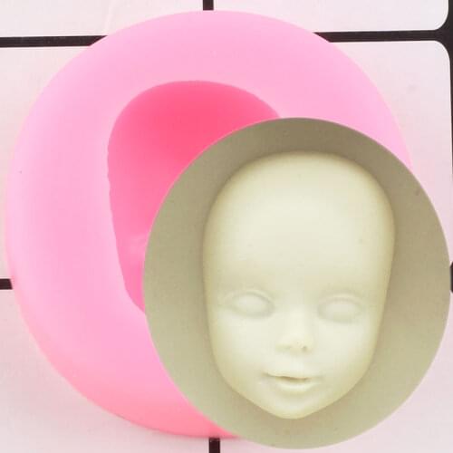 Baby Face Silicone Mold Fondant Cake Decorating Tools Girl Mask Gumpaste Chocolate Mould Candy Polymer Clay Soap Resin Moulds