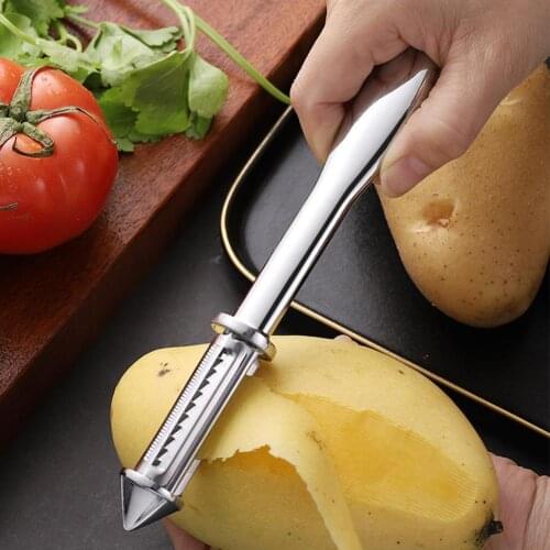 Multi-functional Stainless Steel Fruit Vegetable Peeler Knife Fish Scale Scraper Fish Skin Cleaning Brush Carrot Peeler Tool