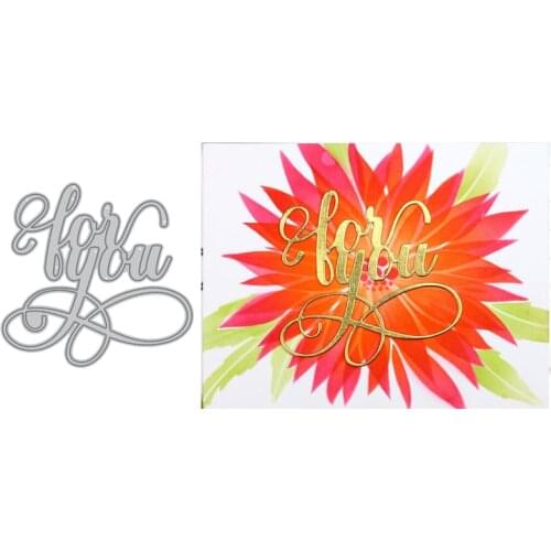 Fancy Words FOR YOU Metal Cutting Dies Scrapbooking Album Paper DIY Cards Crafts Embossing Dies New 2020