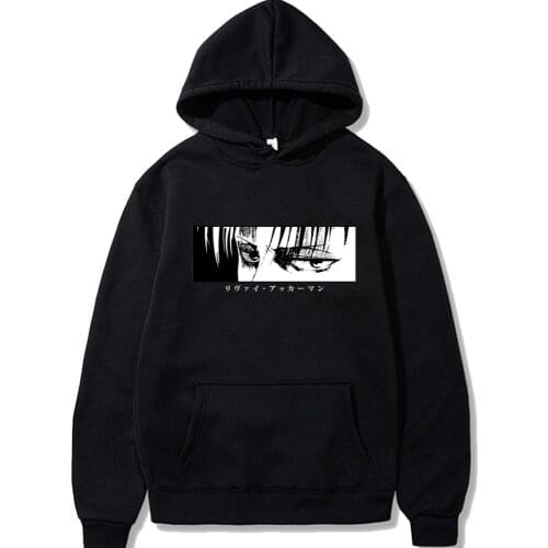 Anime Attack on Titan Levi Ackerman Printed Fashion Hoodies Durable Hoodies Pullover Harajuku Hooded Sweatershirt Unisex