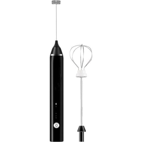 Milk Frother Handheld,USB Electric Stainless Double Whisk Egg Beaters 2-In-1 Mixer for Lattes Coffee Hot Chocolate