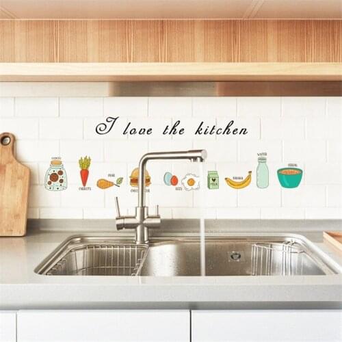 DIY Cartoon Wall Stickers Home Decor Stove Cabinet Waterproof Oil-proof Self-adhesive Wallpaper Household Tile Kitchen Sticker