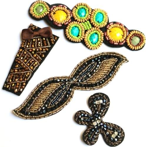Fashion butterfly beaded appliques patches for clothing DIY sew on rhinestone patch Embroidery parches bordados para ropa