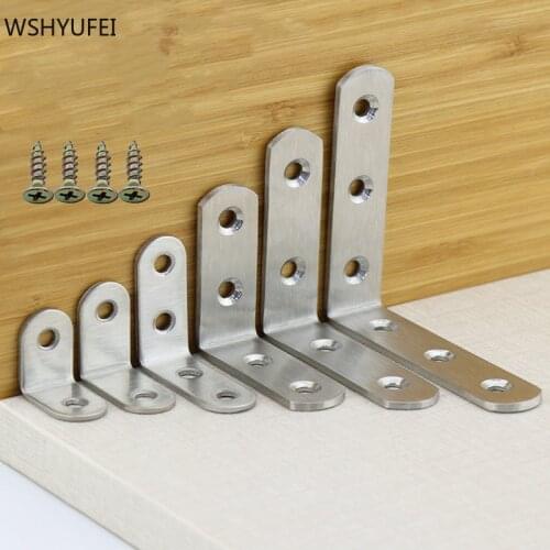 Stainless Steel Angle Code 90 Degree Right Angle Bracket Cabinet Fish Tank Glass Fixed Furniture Connector Accessories