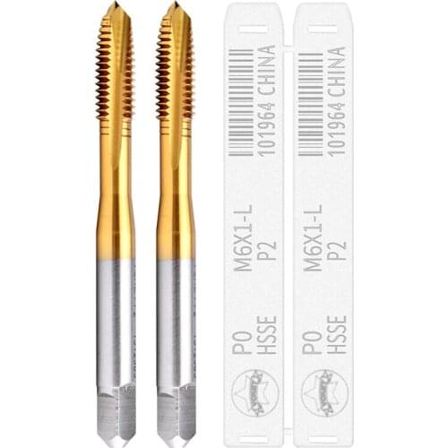 HSSE Metric Left Hand With Tin Spiral Pointed tapM3 M4 M5 M6 M8 M10 M12 X0.5L X0.7L X0.8L X1L X1.25L X1.5L Machine Metal Taps