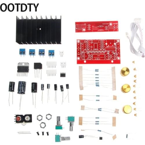 OOTDTY TDA7377 Power Amplifier 2.1 DIY kit 3 Channel Sound Audio AMP Board 12-18V DC